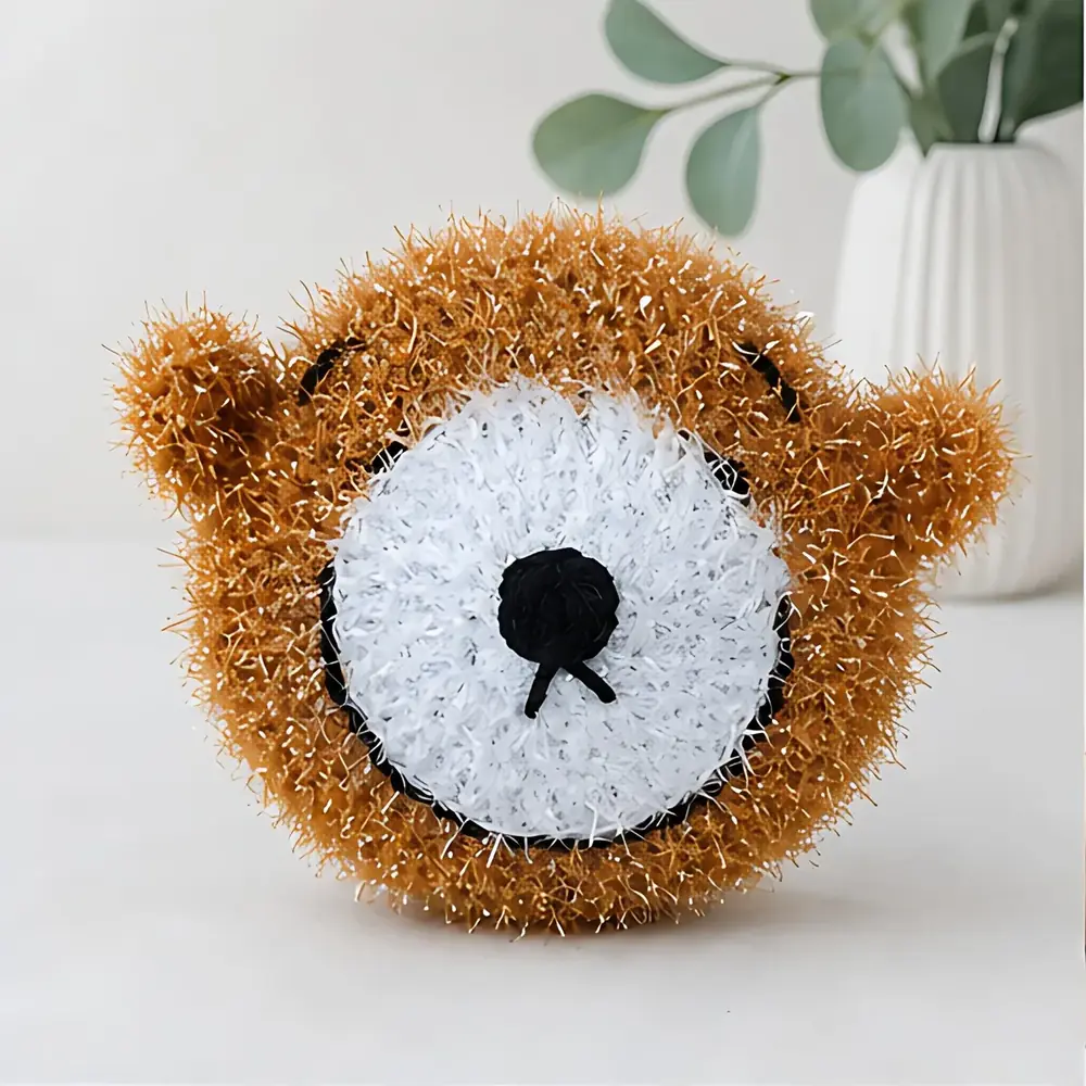 Handgehäkelter Spülschwamm Teddy